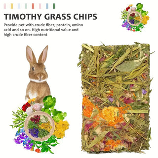 Assorted Flower And Grass Chips for Rabbits and Small Animals (pack of 5)