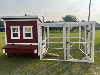 Buy white Wooden 8 Ft. Chicken Run (8’W X 8’L X 6’3”H)