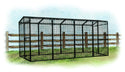 Walk-In 15 ft. Chicken Run (6'6"W x 15'L x 6'3"H)