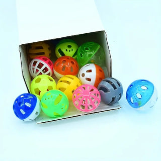 Fun and Interactive Plastic Cat Toy Balls with Bell