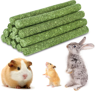 Natural Timothy Grass Stick, Chew Toys for Rabbit, Guinea Pig, Hamster, and Other Small Animals