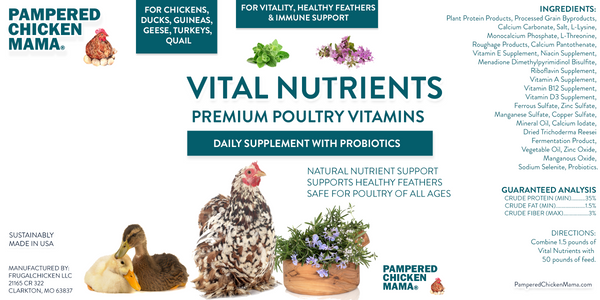 Vital Nutrients: Supplemental Essential Vitamins & Trace Minerals For Pet Chickens & Ducks