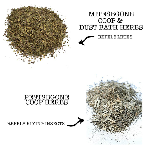 MitesBGone & PestsBGone Coop Herbs Bundle - 2 Blends In Bundle To Repel Pests